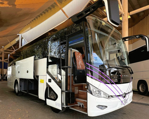 39 Seater Luxury bus entrance and luggage area
